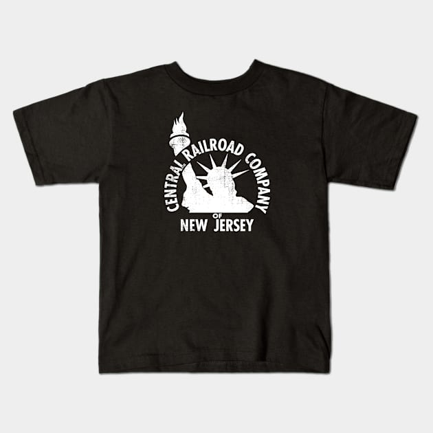 Central Railroad Company New Jersey Kids T-Shirt by BUNNY ROBBER GRPC